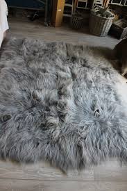 icelandic grey quad sheepskin rug the