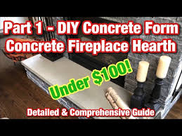 Make Your Own Concrete Fireplace Hearth