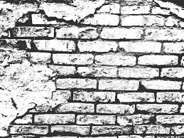 Distress Old Brick Wall Texture Black