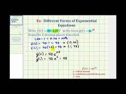 Ex Rewrite Exponential Functions Y