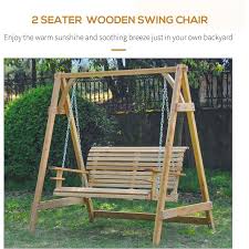 Outdoor 2 Seater Larch Wood Wooden