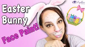 easter bunny face paint tutorial by