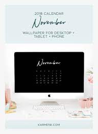 free november 2018 digital calendar