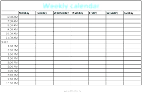 Weekly Schedule To In Color Format Time Template Word