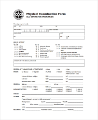9 Sample Physical Exam Forms Pdf