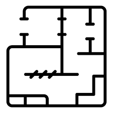 Apartment Plan Icon Outline Vector City
