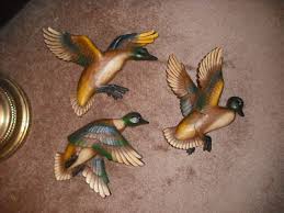 Mint Vintage Syroco Wood Ducks In