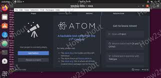how install atom code editor ide
