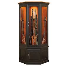 Black corner cabinets are a great way to put all the space in your home or office to good use. Black Forest 14 Gun Corner Cabinet Amish Made Corner Gun Cabinet Country Lane Furniture
