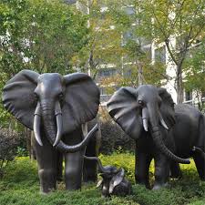 Large Elephant Outdoor Bronze Garden