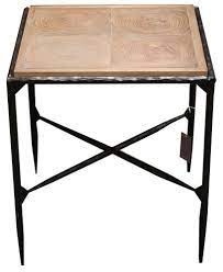 Outback Side Table Elm Iron