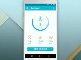 Fitness Tracker App Material Design Concept