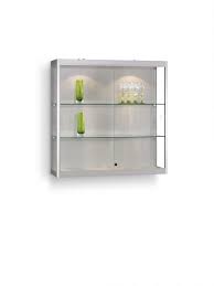 Wall Display Cabinet In Silver With