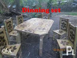 dinning set bamboo furniture