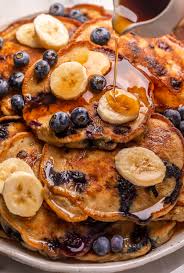 banana blueberry pancakes baker by nature