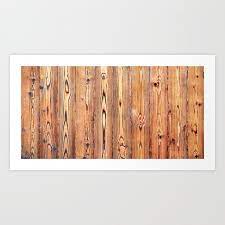 Dark Wooden Planks Art Print