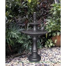 H Metal Tiered Outdoor Fountain