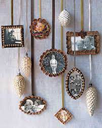 pinecone picture frame ornaments