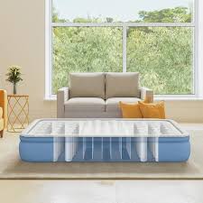 Simmons Lumbar Firm 12 In Full Tri Zone Air Mattress With Built In Pump And Extra Lumbar Support