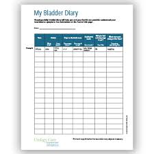 Bladder Diary Urology Care Foundation