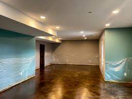 stained concrete bat floor ideas