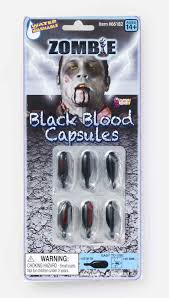 zombie fake black blood capsules makeup