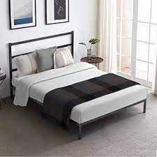giantex black metal bed frame with