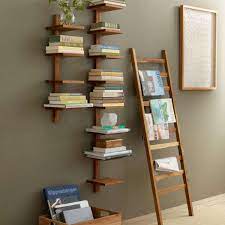 High Low Wall Mounted Spine Book Shelf