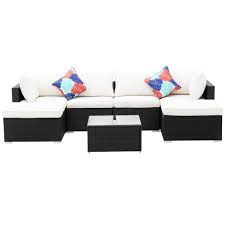 wicker outdoor patio furniture sofa set