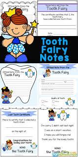 tooth fairy letter and notes printables