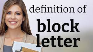 block letter meaning
