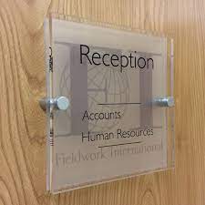 Glass Office And Reception Signs