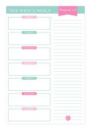 Bloom Daily Planners Weekly Meal Planning Pad Tear Off