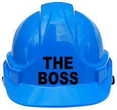 The Boss Childrens Kids Hard Hat Safety Helmet Construction Cap One Size
