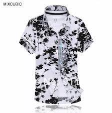 Shop for white shirts at amazon india. Mixcubic Summer Mercerized Flowers Printed Shirts Men White Loose Floral Printing Glossy Short Sleeved Shirts Men Size L 7xl Short Sleeved Shirt Flower Print Shirt Menshirt Men White Aliexpress