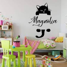 Wall Decal Hanging Kitty Silhouette