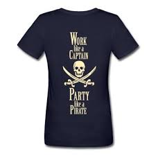 Work Like A Captain Party Like A Pirate Womens Premium T