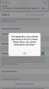 Maybe you would like to learn more about one of these? Change Apple Id From Only Valid For Purchases In Another Country Ask Different