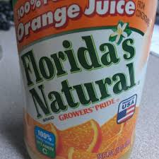 pure florida orange juice and nutrition