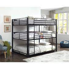 bowery hill queen triple bunk bed
