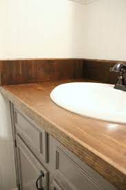 diy wood bathroom countertop an easy