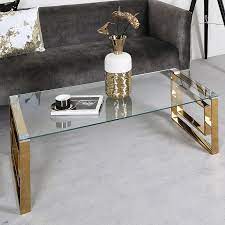 Clear Glass Lounge Coffee Table