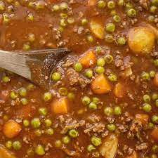 Slow Cooker Hearty Ground Beef Stew Together As Family gambar png