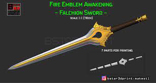 Fire Emblem Awakening Falchion Sword - Weapon Cosplay 3D model 3D printable  | CGTrader