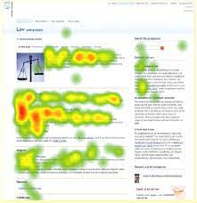heat map from a recent eye tracking