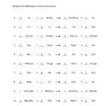 Answer Key For The Balance Chemical Equations Worksheet
