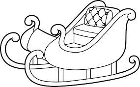 x mas sleigh vehicle coloring page for