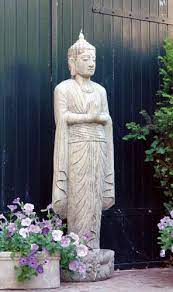 Standing Buddha Stone Statue Garden