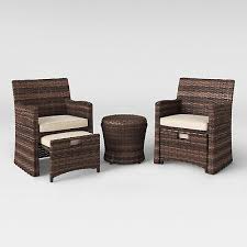 halsted 5pc wicker small space patio