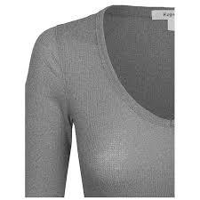 Kogmo Womens Plain Basic V Neck Thermal Long Sleeves T Shirt